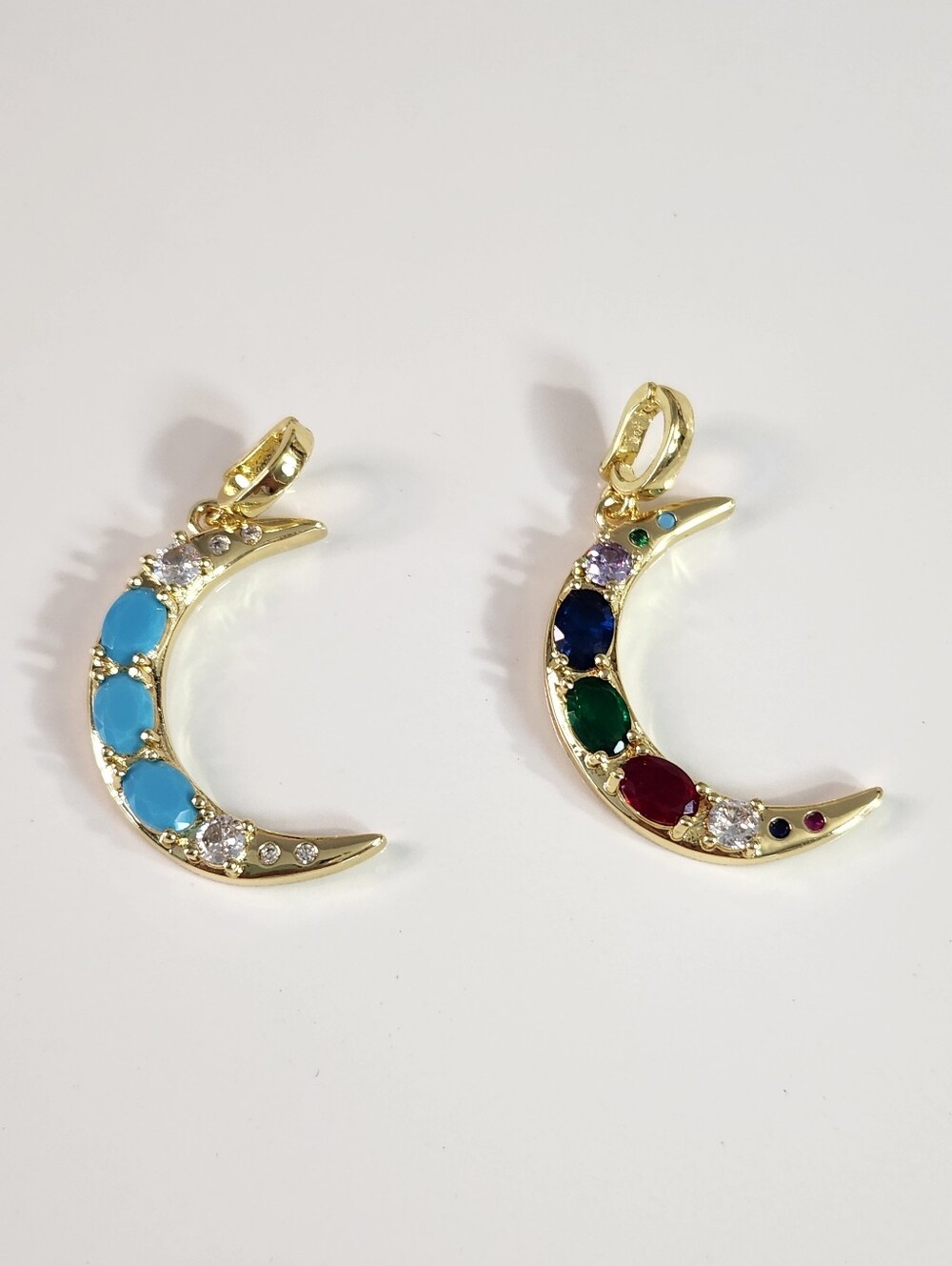 14k Gold Plated Clip On Moon Charm